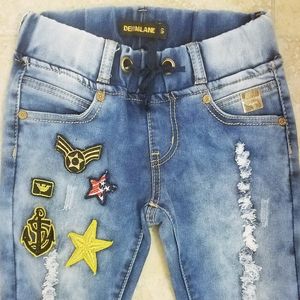 Cute Denim kids Jeans stylish with patches